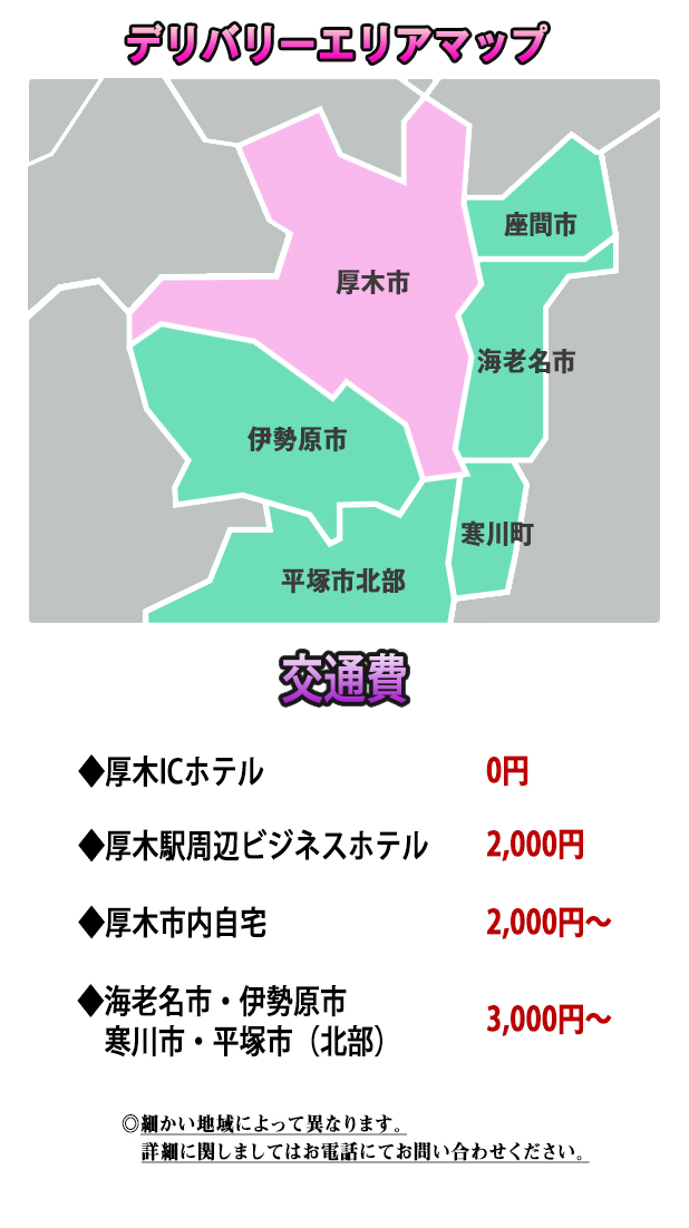 デリバリーエリア地図